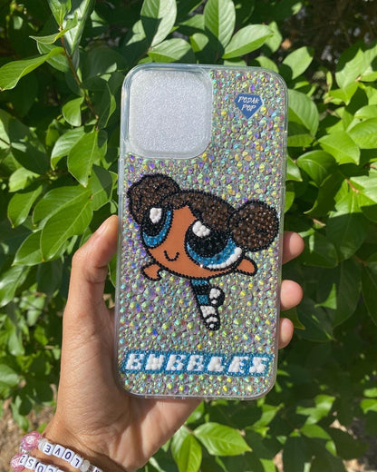 Brown Bubbles bling phone case