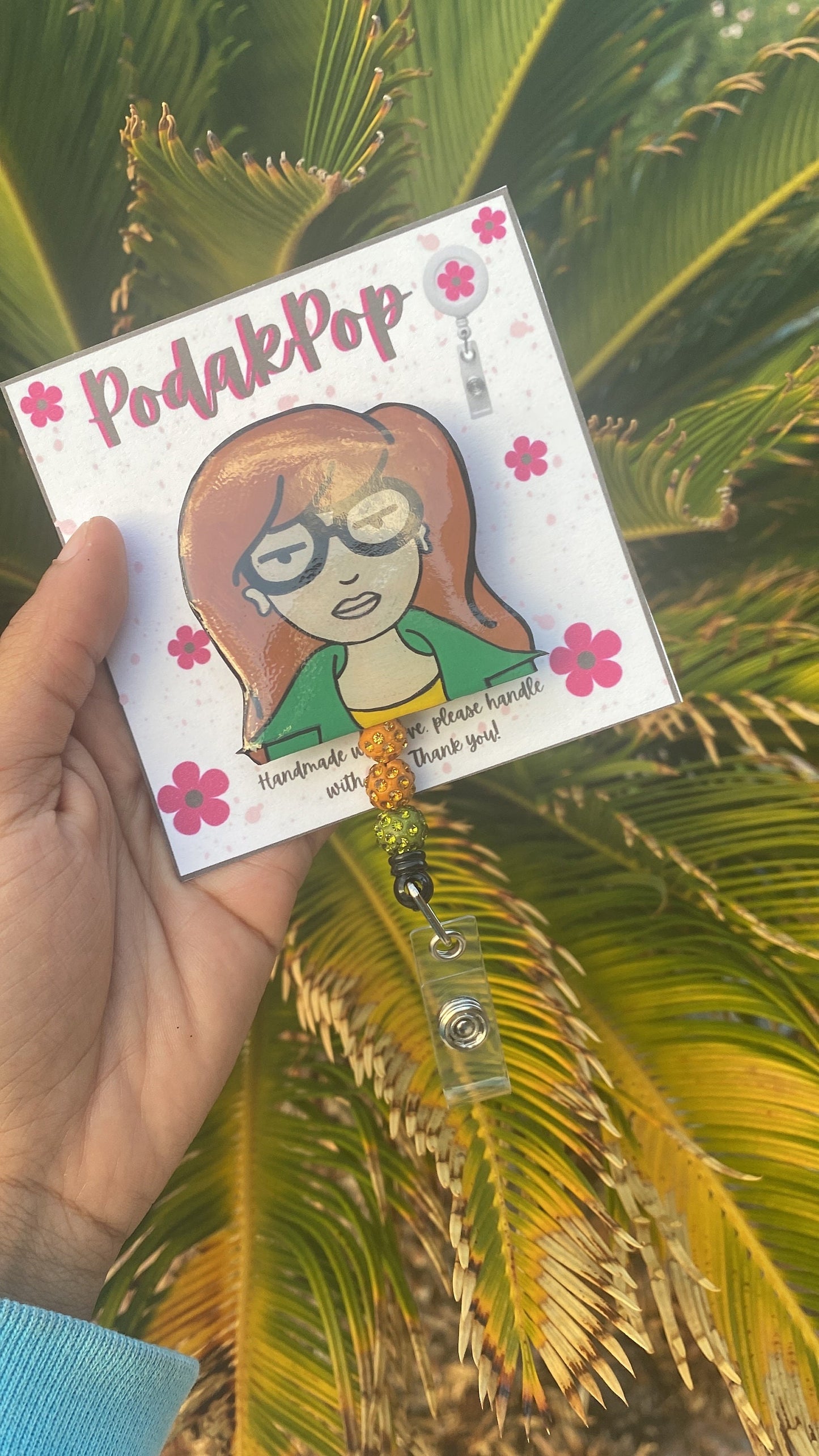 Daria inspired badge reel