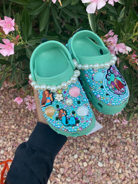 Custom kid crocs (size J)