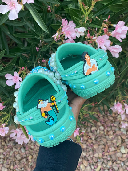 Custom kid crocs (size J)