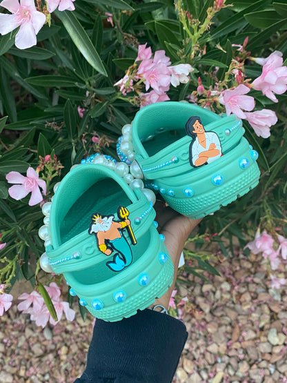 Custom kid crocs (size J)