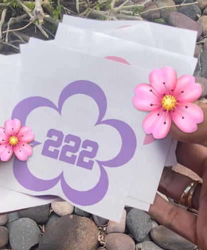 Flower angel number decal