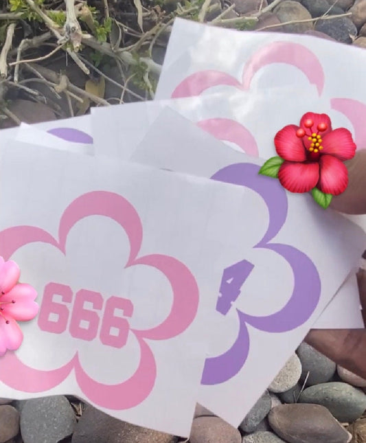 Flower angel number decal